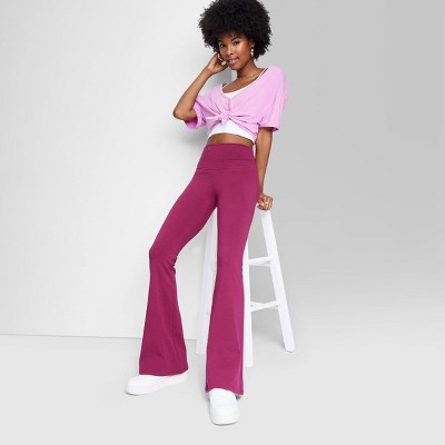 Women's High-waisted Flare Leggings - Wild Fable™ Salmon Pink 2x : Target