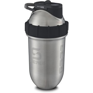 SHAKESPHERE 24oz Stainless Steel Insulated Shaker Bottle – Leak-Proof Protein Shaker for Hot & Cold Drinks – No Mixer Ball – Steel - 1 of 4