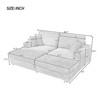 GlasFlength Sectional Sofas, Contemporary Sectional Sofa,   Compact Size, Comfortable Seating,  for Living Rooms or Bedrooms, Beige, 86.5"*62"*34.5" - 4 of 4