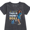 - Barbie - This is How I Roll Holiday Graphic Short Sleeve Fleece Dress - 2 of 3