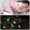 Vudeco Glow in The Dark Kids' Blanket Rainbow Unicorn: Midweight Microfiber Throw, 50x60 inches, Machine Washable - 4 of 4