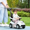 Qaba Push Car for Kids 1-3 Years, 3 in 1 Sliding Car, Foot to Floor Baby Push Car with Removable Handle, Music, Horn, Canopy, Safety Guardrail - 3 of 4