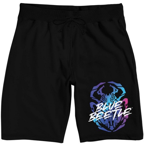 Blue Beetle Scarab Logo Men's Black Sleep Pajama Shorts - image 1 of 4