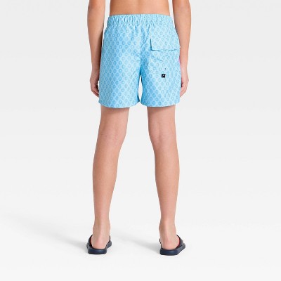 Art Class Boys' Geometric Swim Trunks with Side Taping and Built in Boxers - art class™ Blue/Pink M — фото 2