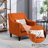 27"W Accent Chair Upholstered Arm Chair Padding Lounge with Pillow and Scooped Arms, Corduroy-ModernLuxe - 4 of 4