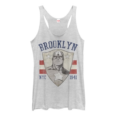 Women's Marvel Captain America Brooklyn NYC Shield Racerback Tank Top - image 1 of 3