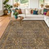 BAGOKIE 5' x 7' Vintage Botanical Washable Area Rug - 2 of 4