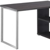 47" White and Silver L Shape Computer Desk With Three Drawers - 4 of 4