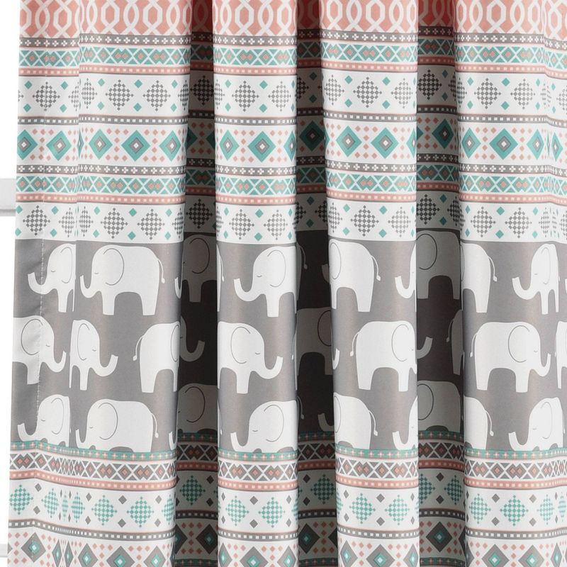 Elephant Striped Window Curtain Panels - Lush Décor, 5 of 13