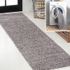 Clayton Coastal Solid Glam Shag Machine-Washable Rug - JONATHAN Y - 4 of 4