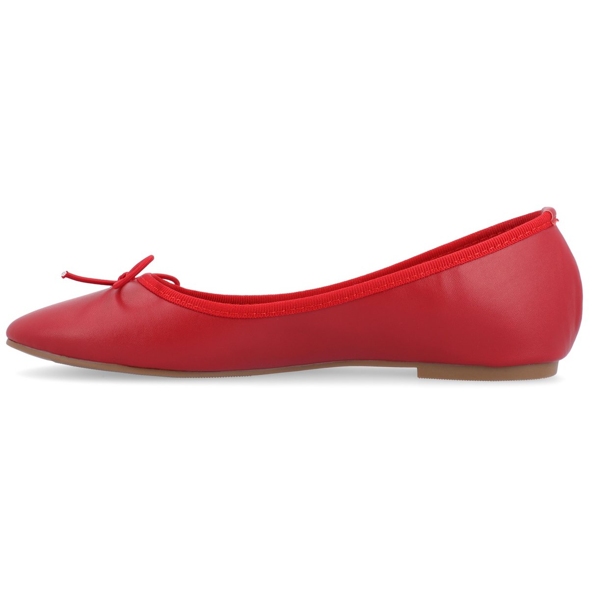 Обувь Journee Collection Women's Vika Slip On Round Toe Ballet Flats Red 7 — фото 2