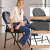 PU Leather Folding Chair Set of 4 - Foldable Party Chair with Non-Slip Feet, Portable Stackable Seat, Metal Frame for Home Office Kitchen - 3 of 4