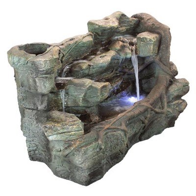 Design Toscano Staggered Rock Canyon Cascading Garden Fountain - Multicolored