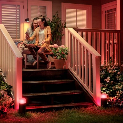 Philips Hue Black Matte Chrome LED Pathway Light with 16 Million Colors
