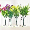 Outdoors 30 Bundles Silk Artificial Flowers with Ferns, UV-Resistant Faux Plant, Spring Summer Decor for Planter Porch Patio Yard - 2 of 4