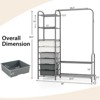 Heavy Duty Clothes Rack with 6 Removable Drawers 3-Tier Open Shelves & 2-Tier Metal Shoe Rack Side Hook Adjustable Feet - 4 of 4