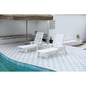 PAGED Outdoor Lounge Chairs with Cup Holders,Outdoor Chaise Lounge with Adjustable Backrest,Pool Lounge Chairs for Patio,Beach,Yard - 1 of 4