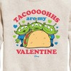 Boys' - Toy Story - Tacos Are My Valentine Graphic Long Sleeve Fleece Sweatshirt - 2 of 4