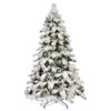NAYSAYE Christmas Tree Stand 6ft Flocked Scarecrow Tree with Realistic Snowy Branches for Holiday Decor, Green and White, 40"*72"*16.94" - 2 of 4