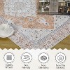Vintage Area Rugs Washable Living Room Rug Oriental Medallion Floor Cover Non-Slip Low Pile Distressed Carpet Ultra-Thin Throw Rugs - 4 of 4