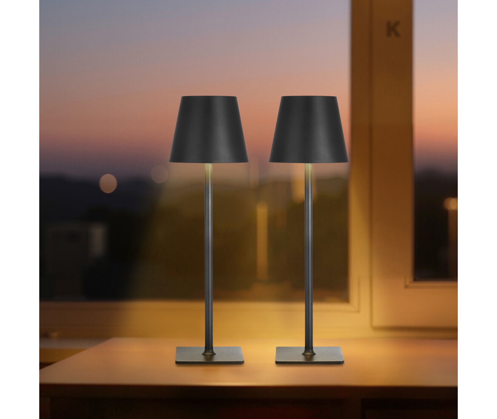 Cordless Table Lamp 2-Pack, 5200mAh Rechargeable, Stepless Dimming & 3 Color Modes