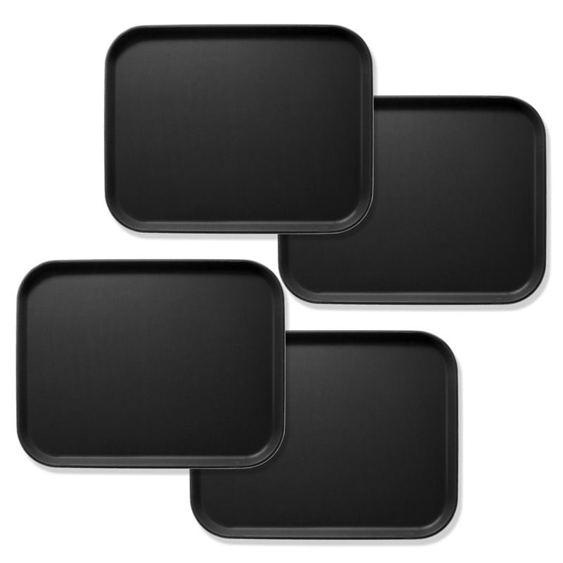 Jubilee (Set of 4) Rectangular Restaurant Serving Trays - NSF Certified Non-Slip Food Service Trays, 1 of 8