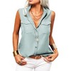 Imily Bela Women's Sleeveless Button Down Shirt Elegant Office Top for Summer Wear - 2 of 4