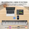 Whizmax Folding Piano Keyboard,Full Size 88 Key Semi Weighted Keyboards Electric Piano,Portable Keyboard Digital Piano with Stand for Beginner - 4 of 4
