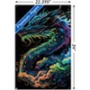Trends International Wumples - Neon Cosmic Dragon Unframed Wall Poster Prints - 3 of 4