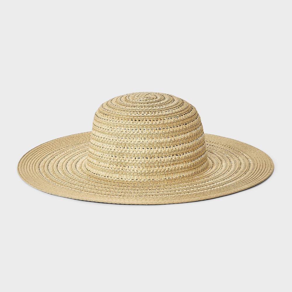 Packable Straw Short Brim Floppy Hat - Shade & Shore™ Tan