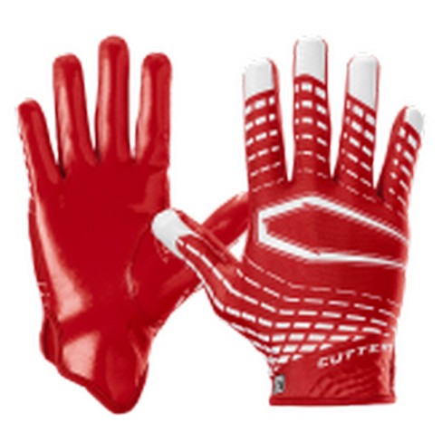 All red shop cutters football gloves