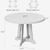 Round Dining Table for 4,Kitchen Dining Room Circle Dinner Pedestal Table,Space Saving Wood Kitchen & Dining Room Furniture - 2 of 4