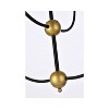 Elegant Lighting Lennon 31.5 inch pendant in black and brass with white shade - 4 of 4