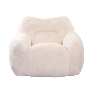 COWLOWN Extra Large Bean Bag Chair with Armrests, Memory Foam, Removable Cover for Adults & Kids - 1 of 4