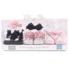 Hudson Baby Infant Girl Headband and Socks Giftset 6pc, Black Ballet, One Size - 2 of 2