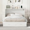 VYNXARIA Upgrade Your Space with This Full Size White Murphy Wall Bed: Drawer, Sockets, USB & Pulley Ease - 2 of 4