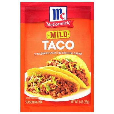 McCormick Taco Seasoning, Mild 1.0 oz