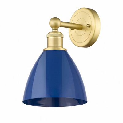 Plymouth Dome - 1 Light Wall Sconce In Industrial Style-12 Inches Tall and 7.5 Inches Wide