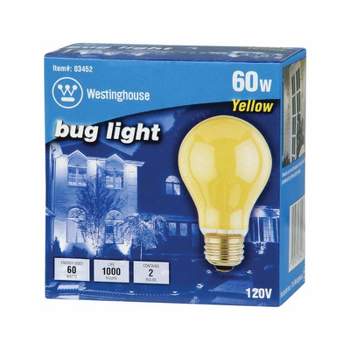 Westinghouse 60 W A19 A-Line Incandescent Bulb E26 (Medium) Yellow 2 pk