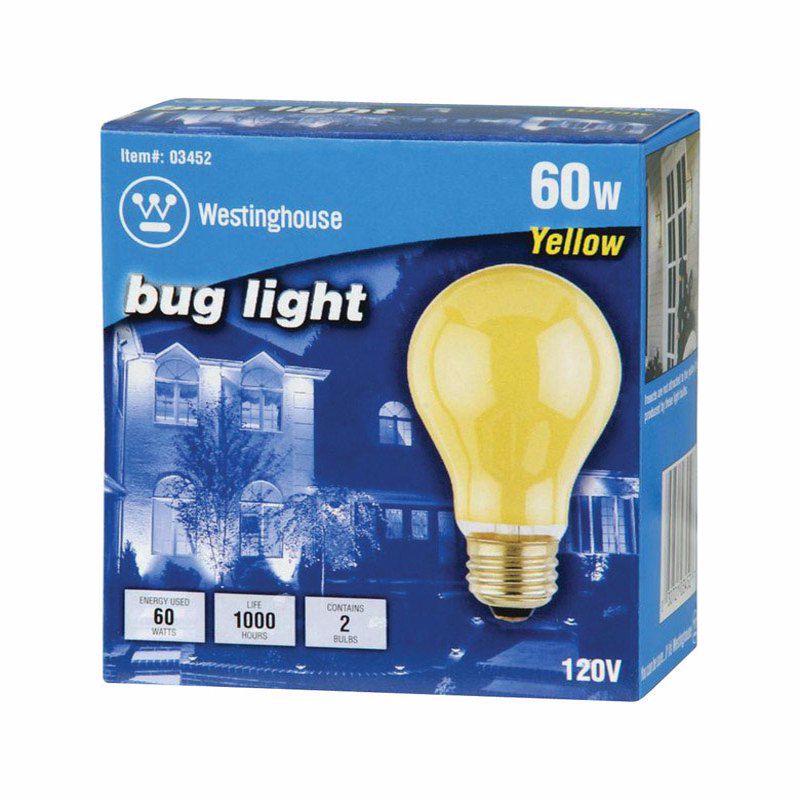 Westinghouse 60 W A19 A-Line Incandescent Bulb E26 (Medium) Yellow 2 pk, 1 of 2