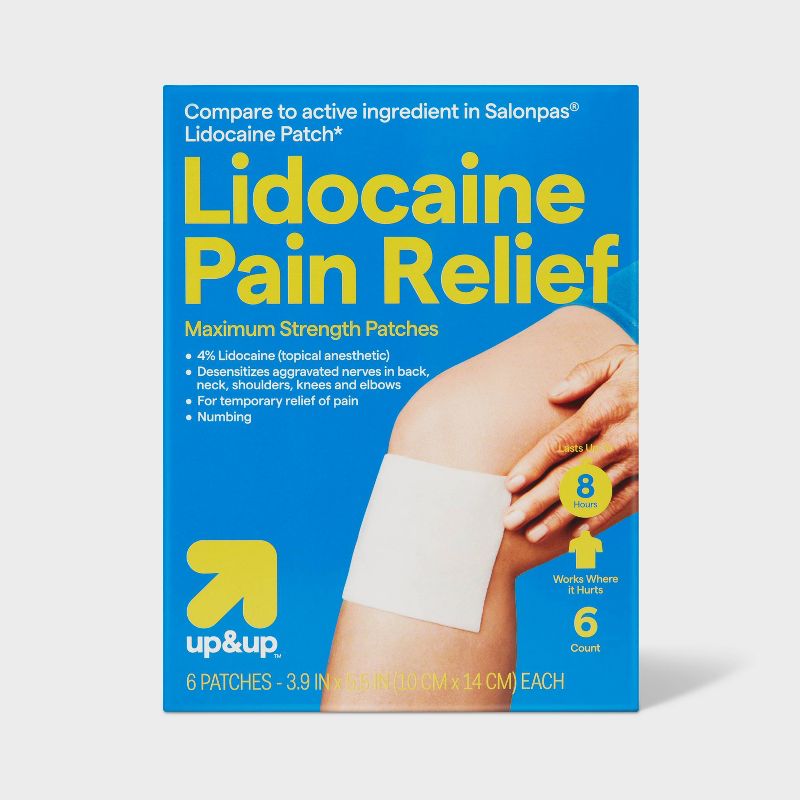 Lidocaine 4% Pain Relieving Gel Patch - 6ct - up &#38; up&#8482;, 1 of 6
