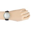 Peugeot Men's 40mm White Dial Super Slim Black Leather Strap Watch - 4 of 4