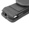 LUXMO Large Vertical Universal Leather Pouch w/ Dual Card Slots - Black Black - 4 of 4