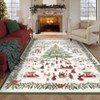 Christmas Area Rug Washable Rug for Living Room, Xmas Holiday Carpet with Non Slip TPR Backing - 3 of 4