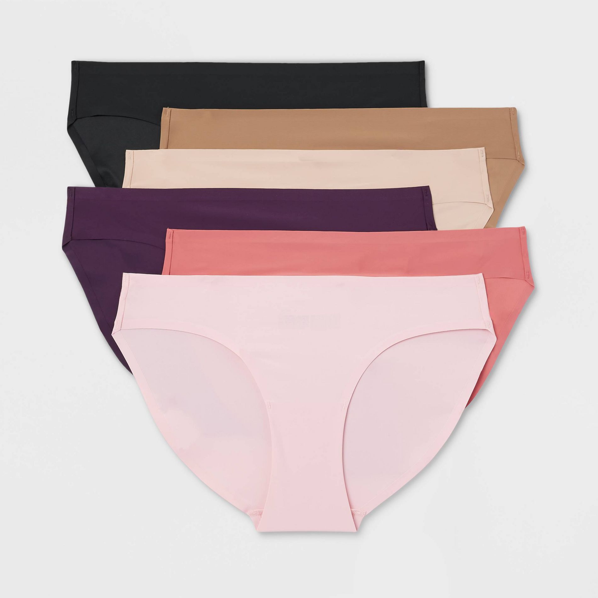 Women's 6pk Bonded Microfiber Bikini Underwear - Auden™ Assorted Color S: Solid Knit Jersey, Mid Rise