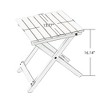 Kozyard High Back Slat Rocking Chair Set Solid Wood Outdoor Rocking Chair Porch Chairs for Indoor Outdoor - 3 of 4