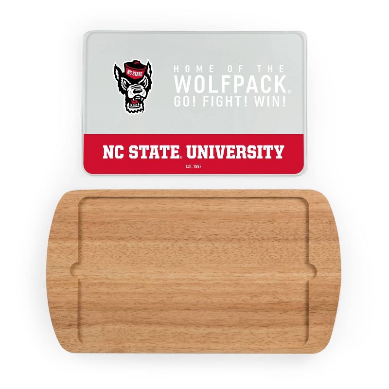 NCAA NC State Wolfpack Parawood Billboard Glass Top Serving Tray, 3 of 4