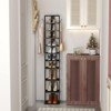 Tree City - 62'' Tall 10-Tier Slim Shoe Rack with Side Hooks for Entryway, Bedroom & Closet ¨C Holds 10¨C20 Pairs - 2 of 4