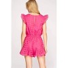 Women's Josie Organza Checkered Pattern Romper - SHE + SKY - 3 of 3