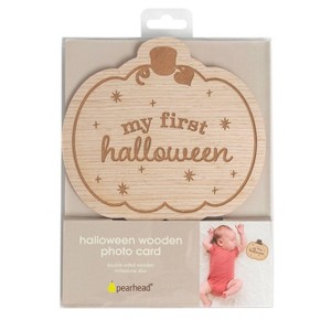 Pearhead My First Halloween Wooden Photo Card for Baby Milestone - 1 of 4